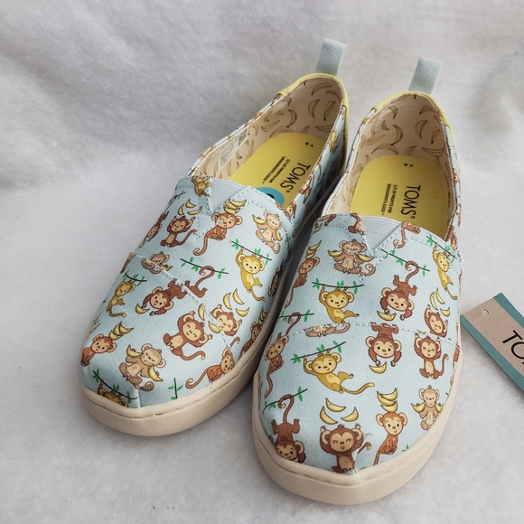TOMS Youth Unisex Alpargata Monkey Prints - Picture 2 of 12